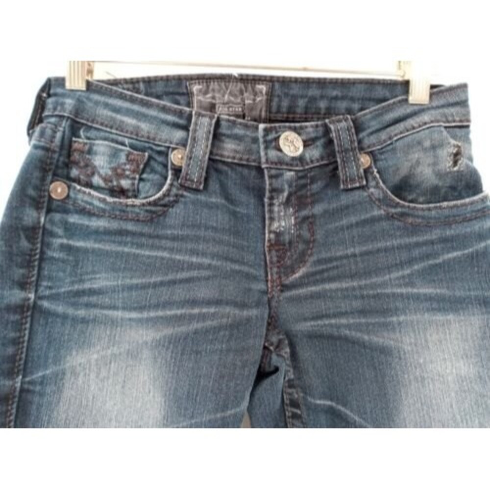 Women's Big Star Liv Low Rise Boot Cut Dark Wash Jeans Size 26L - Picture 6 of 10